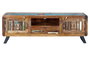 GINER Y COLOMER Mueble de TV en madera maciza reciclada con 2 puertas y 2 cajones